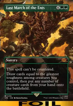 Last March of the Ents ** FOIL BORDERLESS ** #418 - Lord of the Rings - NM MTG - Image 1