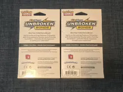 Pokemon TCG x2 Unbroken Bonds 3 Booster Pack Wrapped Hanger English 2019 SEALED! - Image 2