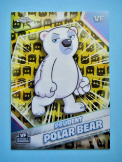 2026 Topps Chrome VeeFriends Prudent Polar Bear Black Cat Refractor #3/7 - Image 1