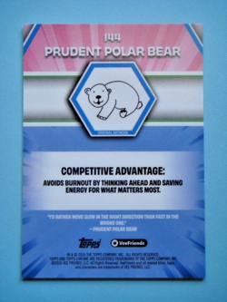 2026 Topps Chrome VeeFriends Prudent Polar Bear Black Cat Refractor #3/7 - Image 2