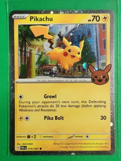 Pokemon TCG Halloween Trick Or Trade 2024 Pikachu #18/91 Cosmos Common - Image 1