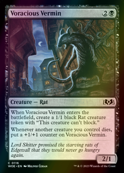 MTG Voracious Vermin Foil ** Wilds of Eldraine ** English - Image 1