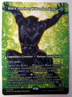 Black Panther, Wakandan King - Borderless - MTG Marvel Super Heroes MAR 0087 - Image 1