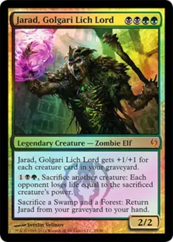MTG Jarad, Golgari Lich Lord - Foil, Duel Decks: Izzet vs Golgari, Damaged, Engl - Image 1