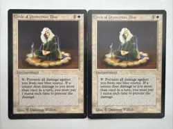 x2 Circle of Protection Blue MTG - Limited Edition Beta MP Vintage 1993 - Image 1