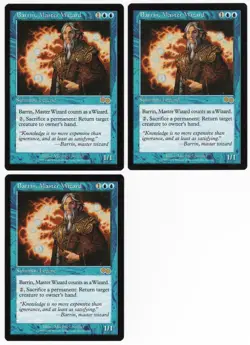 Barrin, Master Wizard x3 3x 1998 Urza's Saga RESERVED LIST Creature MTG NM AZ1 - Image 1