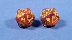 D20 Spindown Oversize Die Pizza TMNT MTG Life Counter Dice 20 Sided Spin Down X2 - Image 1