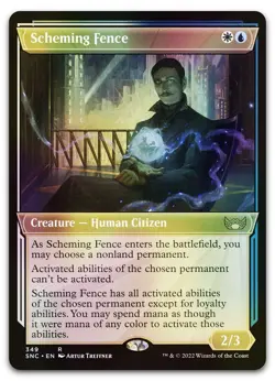 Scheming Fence (Showcase) #349 (Foil) (NM) Streets New Capenna SNC Magic MTG - Image 1