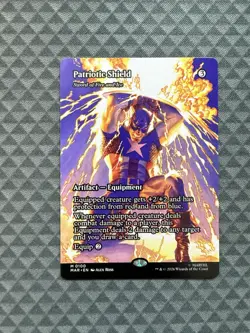 MTG Patriotic Shield #0100 Borderless Mythic Marvel Universe: E-L (MAR) - Image 1