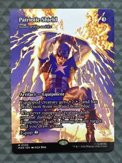 MTG Patriotic Shield #0100 Borderless Mythic Marvel Universe: E-L (MAR) - Image 2