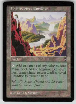 Undiscovered Paradise Rare Visions MTG Lightly Played 1997 - Image 1