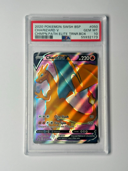 Pokemon TCG Charizard V SWSH050 Champions Path Black Star Promo PSA 10 GEM Mint - Image 1
