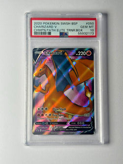 Pokemon TCG Charizard V SWSH050 Champions Path Black Star Promo PSA 10 GEM Mint - Image 3