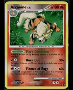 2009 Pokemon Platinum Rising Rivals Arcanine Reverse Holo #1/111 - Image 1