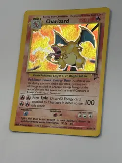 Charizard 004/130 Base Set 2 Holo Pokemon Single (Swirl) - Image 3