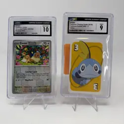 CGC 10 Eevee Reverse Holo & CGC 9 Sobble Pokemon UNO Card Slab Lot - Image 1