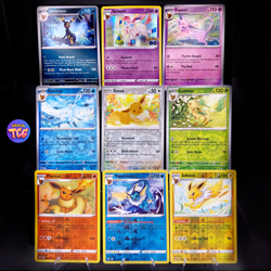 Pokemon TCG Eeveelutions Nine Card Set, Eevee Vaporeon Flareon Jolteon Near Mint - Image 1