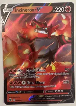 Pokemon Incineroar V Champions Path Card 008/073 Near Mint Condition - Image 1