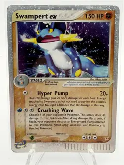 2004 Pokemon Swampert EX Team Magma vs Team Aqua Holo Foil Rare 95/95 HP-DMG - Image 2
