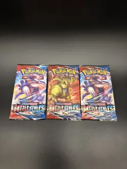 Pokemon TCG: Battle Styles -Lot of 3- Booster Packs, Factory Sealed/New - Image 1