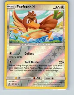 Farfetch'd 127/181 Uncommon Team Up Pokemon Reverse Holo Near Mint - Image 1