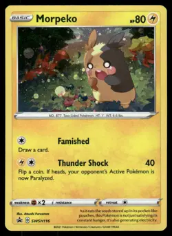 Pokemon Morpeko Sword & Shield Promo SWSH116 Cosmos Holo P NM/M - Image 1