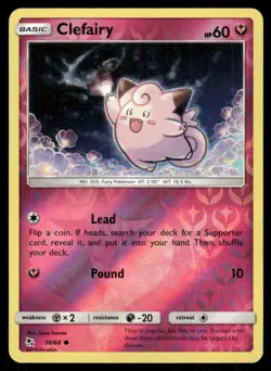 Pokemon Clefairy Hidden Fates 38/68 Reverse Holo C NM/M - Image 1