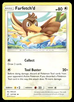 POKEMON FARFETCH'D TEAM UP 127/181 UC NM/M - Image 1