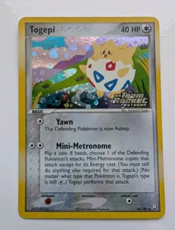 Togepi 50/109 - Swirl - Ex Team Rocket Returns Stamped - NM Reverse Holo Pokemon - Image 1