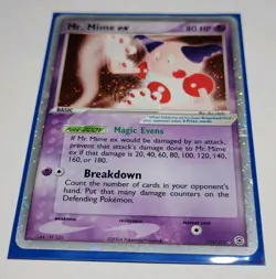 Pokemon TCG Mr.Mime Ex 110/112 Holo Rare Firered & Leafgreen 2004 Card - Image 1