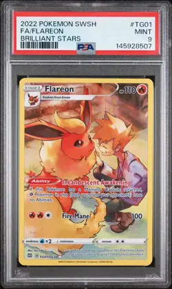 2022 Pokemon SWSH FA/Flareon Brilliant Stars #TG01 PSA 9 - Image 1