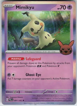 Mimikyu 097/193 Holo Rare Trick or Trade BOOster 2023 Pokemon Holo LP - Image 1
