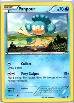 Pokemon TCG Panpour 11/39 Kalos Starter Set LP - Image 1
