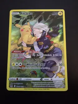 Pokemon TCG Lost Origin Trainer Gallery Pikachu TG05/TG30 Full Art Holo Rare - Image 1