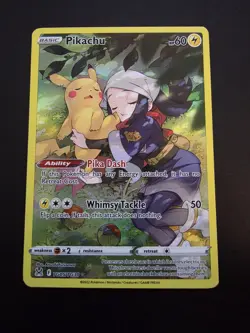 Pokemon TCG Lost Origin Trainer Gallery Pikachu TG05/TG30 Full Art Holo Rare - Image 2