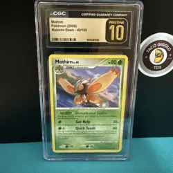 *POP 5* 2008 Pokemon Mothim 42/100 CGC Pristine 10 Majestic Dawn Vintage Slab - Image 1