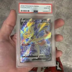 2020 Pokemon - Zacian V #195 FULL ART - PSA 10 GEM MINT - Image 1