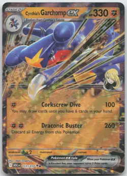 Cynthia's Garchomp ex 111/217 Double Rare Ascended Heroes Pokemon Holo NM/M - Image 1