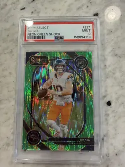 2024 PANINI SELECT 30 BO NIX NEON GREEN SHOCK /499 PSA 9 - Image 1