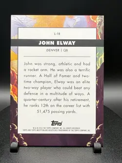 Topps 2024 Inception Football John Elway Denver Broncos Launch Insert #L-18 - Image 2