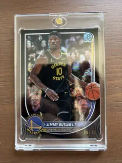 2025-26 Bowman Jimmy Butler III Chrome Black Geometric Refractor #/10 Warriors - Image 1