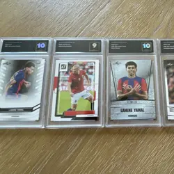 Soccer Royalty Lamine Yamal Haaland 2-Messi ALL Graded Lot 4 Cards! 2x 10 2x 9 - Image 1