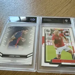 Soccer Royalty Lamine Yamal Haaland 2-Messi ALL Graded Lot 4 Cards! 2x 10 2x 9 - Image 2