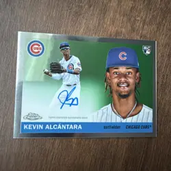 2025 Topps Chrome Platinum Anniversary Kevin Alcantara on card Auto Cubs - Image 1