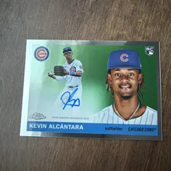 2025 Topps Chrome Platinum Anniversary Kevin Alcantara on card Auto Cubs - Image 2