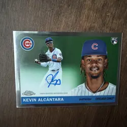 2025 Topps Chrome Platinum Anniversary Kevin Alcantara on card Auto Cubs - Image 3