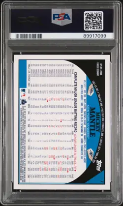 2009 Topps #7 Mickey Mantle PSA 10 - Image 2