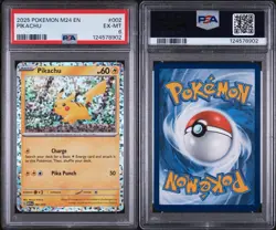 2025 POKEMON M24 EN PIKACHU HOLO PSA 6 - Image 1
