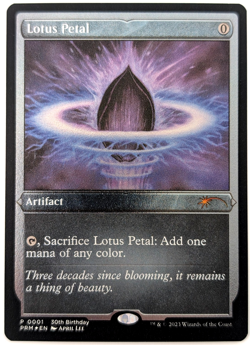 Magic the Gathering LOTUS PETAL 30th Anniversary Etched Foil Promo NM - Image 1