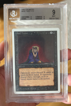 MTG Unlimited Mind Twist BGS 9 Quad MINT 1993 - Image 1